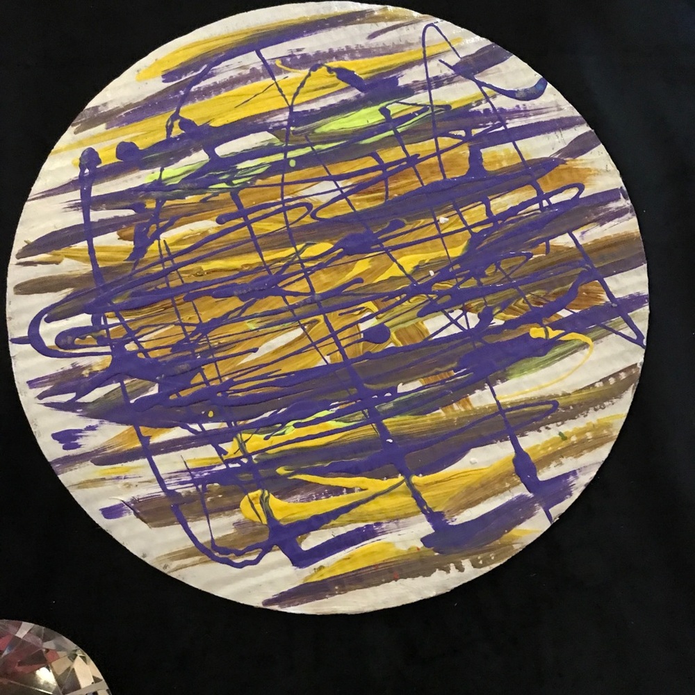 Colorful Abstract Hand Design & Hand Painted Plate - Picture 13 of 15